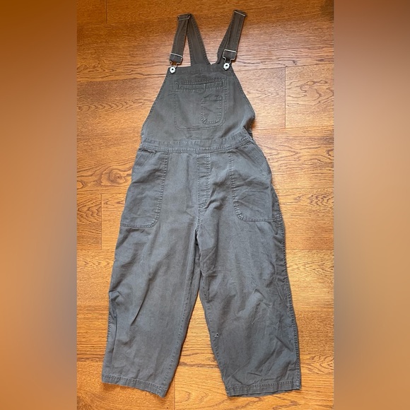 Columbia Pants - Columbia linen cotton overalls brown Large capri